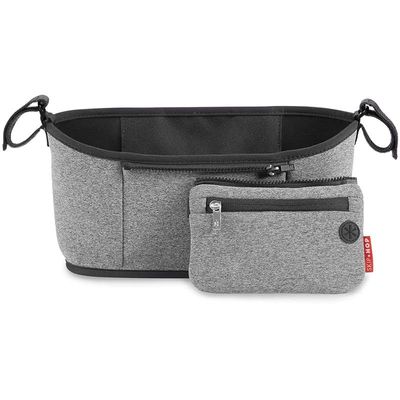 Skip Hop Universal Stroller Organizer: Insulated Beverage and Essentials Stroller Caddy, Heather Grey