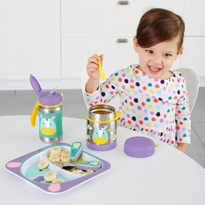 Skip Hop Unicorn Print Zoo Insulated Little Kid Food Jar, 325 ml Capacity