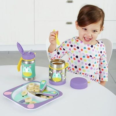 Skip Hop Unicorn Print Zoo Insulated Little Kid Food Jar, 325 ml Capacity