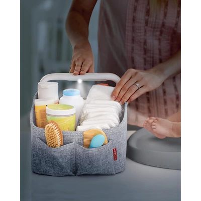 Skip Hop Light Up Diaper Caddy, Grey, 1 Count (Pack of 1) (304300)