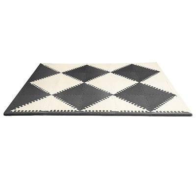 Skip Hop Playspot Geo Foam Floor Tiles, Black/Cream