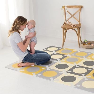 Skip Hop Skip * Hop Sk-245111 Foam Carpet Tiles Grey/Gold