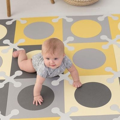 Skip Hop Skip * Hop Sk-245111 Foam Carpet Tiles Grey/Gold