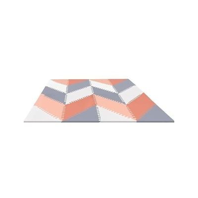 Skip Hop Play Spot Geo Floor Tiles, Peach/Grey