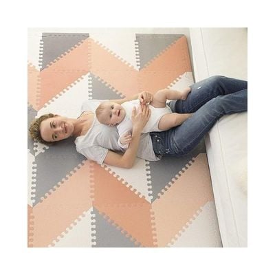 Skip Hop Play Spot Geo Floor Tiles, Peach/Grey