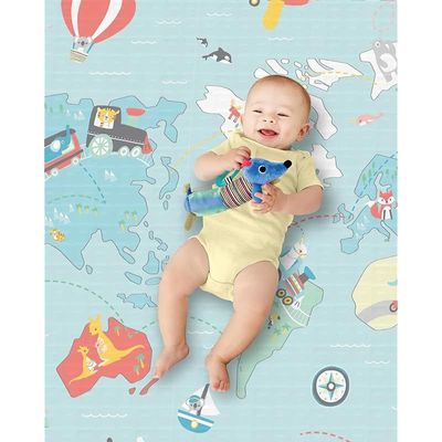 Skip Hop Reversible Playmat-Little Travellers, Grey