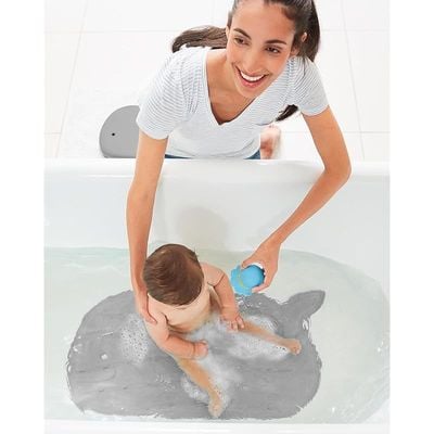 Skip Hop Non-Slip Baby Bath Mat, Moby, Grey