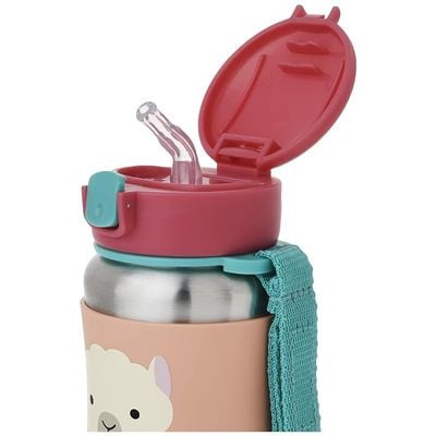 Skip Hop Zoo Stainless Steel Sports Bottle - Bpa-Free, Phthalate-Free Baby Sipper Bottle (Llama, 12 Oz),1 Ea,9I239210, 350 Milliliter