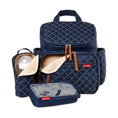 Skip Hop Diaper Bag Backpack: Forma, Multi-Function Baby Travel with Changing Pad &amp; Stroller Attachment, Navy