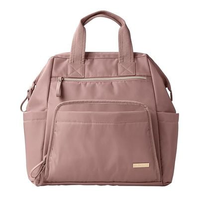 Skip Hop Diaper Bag Backpack: Mainframe Large Capacity Wide Open Structure with Changing Pad &amp; Stroller Attachement, Dusty Rose