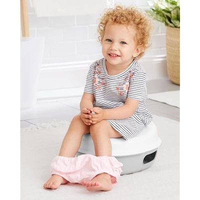 Skip Hop Go Time Multi-Stage 3 In 1 Potty Seat, White/Grey