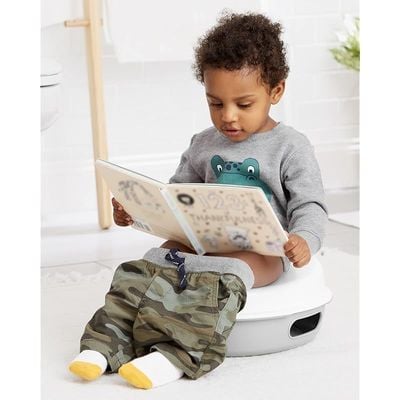 Skip Hop Go Time Multi-Stage 3 In 1 Potty Seat, White/Grey