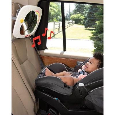 Skip Hop Baby Car Mirror Rear Facing, Silver Lining Cloud Entertainment Mirror, One Size