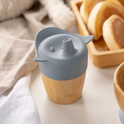 Skip Hop Bamboo Cup With 2 Silicone Lids