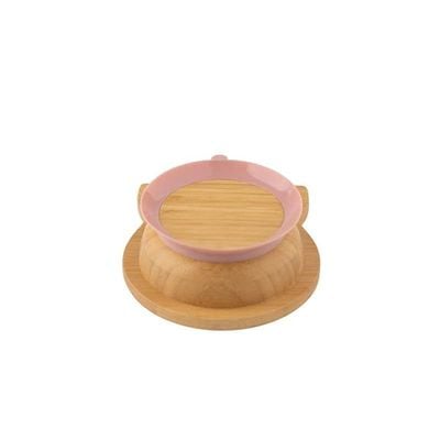 Skip Hop Citron Organic Bamboo Bowl 250ml Suction + Spoon Unicorn Blush Pink