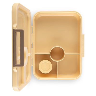 Skip Hop Citron- Tritan Lunch Box With 4 Compartments for Kids - Includes 1 Sauce Container | Leak-Proof and BPA Free Lunch Box for Kids- Thunder Yellow