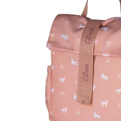 Skip Hop Citron Citron- Insulated Roll Up Lunch Bag for Kids School | BPA Free | Recycled PET material Lunch Bag- Unicorn Blush Pink