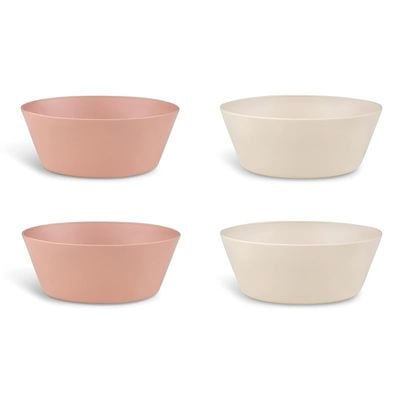 Skip Hop Citron- Unbreakable Bowls Set of 4 | 100% Organic | Reusable, Biodegradable, Environment friendly, &amp; Unbreakable- Pink/Cream