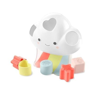 Skip Hop Shape Sorting Toy with Shapes and Feelings, Shape Sorting Baby Toy, Silver Lining Cloud