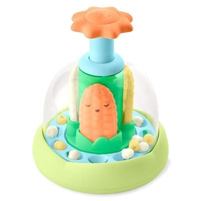 Skip Hop Press &amp; Spin Baby Toy, Farmstand What's Poppin Corn Spinner