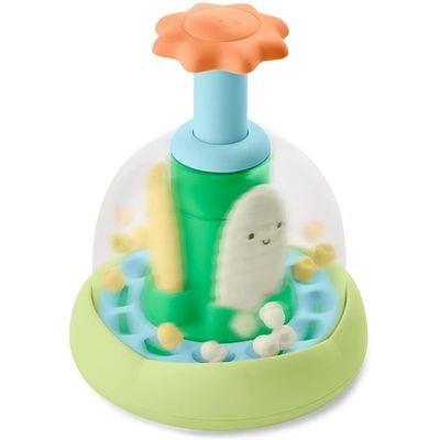 Skip Hop Press &amp; Spin Baby Toy, Farmstand What's Poppin Corn Spinner