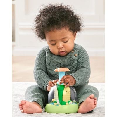 Skip Hop Press &amp; Spin Baby Toy, Farmstand What's Poppin Corn Spinner