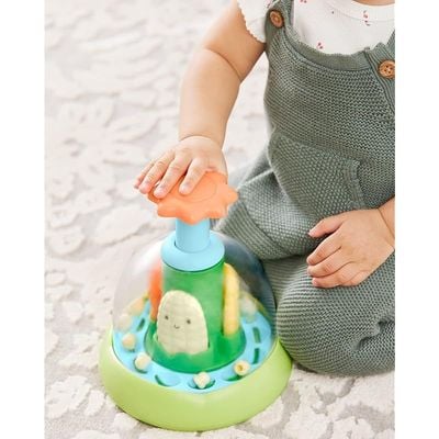 Skip Hop Press &amp; Spin Baby Toy, Farmstand What's Poppin Corn Spinner