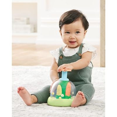 Skip Hop Press &amp; Spin Baby Toy, Farmstand What's Poppin Corn Spinner