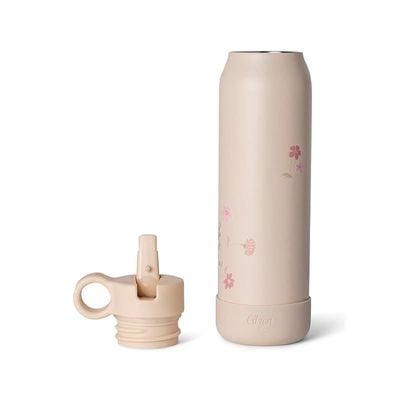 Skip Hop Citron Kids Water Bottle - 350ml, Vacuum Insulated Stainless Steel - Leak-Proof, Eco-Friendly, Perfect for School and Travel - Flowers