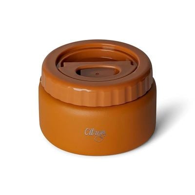 Skip Hop Citron- Vacuum Insulated Food Jar for Kids &amp; Adults | BPA Free Food Thermos | Travel Hot Food Container- 250 ml Caramel