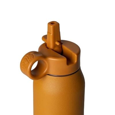 Skip Hop Citron Kids Water Bottle - 350ml, Vacuum Insulated Stainless Steel - Leak-Proof, Eco-Friendly, Perfect for School and Travel - Caramel