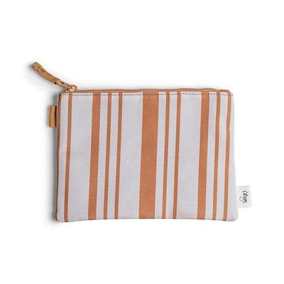 Skip Hop Citron Brand Multipurpose Zipper Pouch Caramel - Everyday Lightweight, Plastic-Free Storage for Toiletries, Pens, Cosmetics, and More