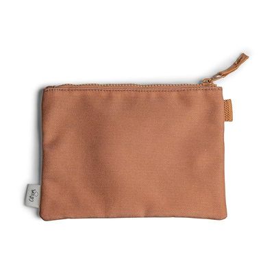 Skip Hop Citron Brand Multipurpose Zipper Pouch Caramel - Everyday Lightweight, Plastic-Free Storage for Toiletries, Pens, Cosmetics, and More