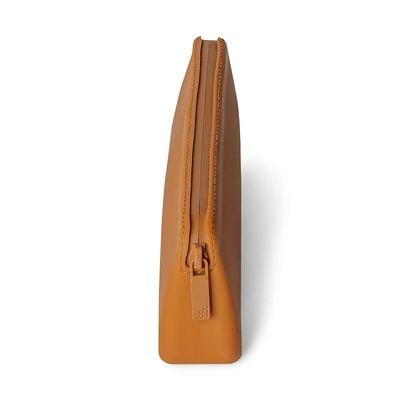 Skip Hop Citron- Silicone Cutlery Set with Pouch Caramel - Eco-Friendly Utensils for On-the-Go Dining