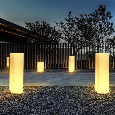 Waterproof Outdoor RGB Floor Lamp Dimmable with Remote Control Rectangular Shape