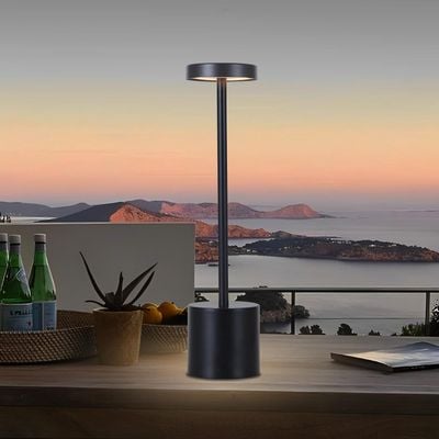 Touch Sensor Table Lamp 6000mAh Battery Operated Black