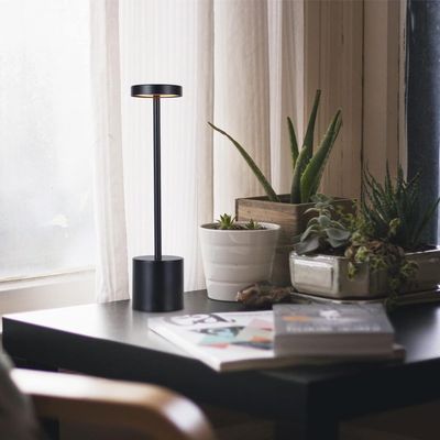 Touch Sensor Table Lamp 6000mAh Battery Operated Black