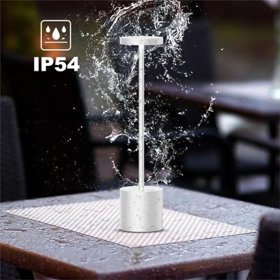 Touch Sensor Table Lamp 6000mAh Battery Operated Silver