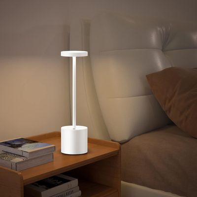 Touch Sensor Table Lamp 6000mAh Battery Operated White