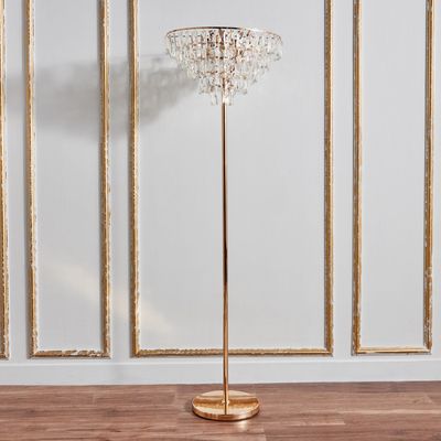 Luminous Ribbon: Gold Floor Lamp