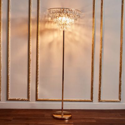 Luminous Ribbon: Gold Floor Lamp