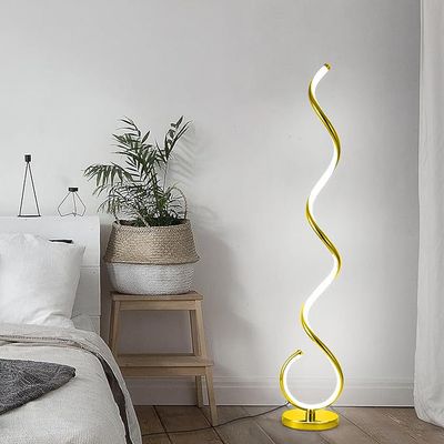 HOCC LED Twisted Style Floor Lamp Gold