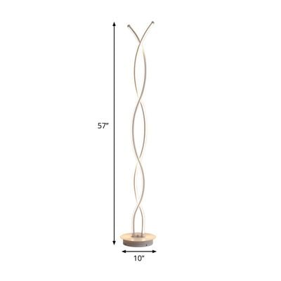 Contemporary Spiral LED Floor Lamp