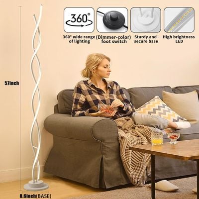 Contemporary Spiral LED Floor Lamp