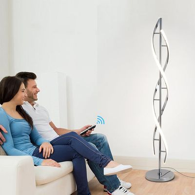 Creative Spiral LED DNA Floor Lamp Silver