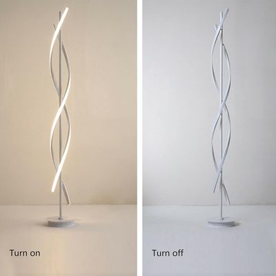 Creative Spiral LED DNA Floor Lamp Silver