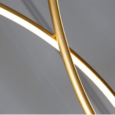 Spiral LED Floor Lamp DNA Style Gold