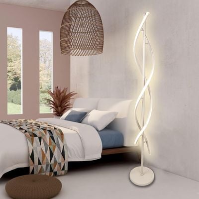 Creative Spiral LED DNA Floor Lamp White