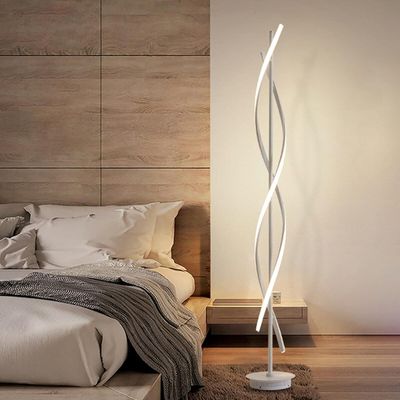 Creative Spiral LED DNA Floor Lamp White