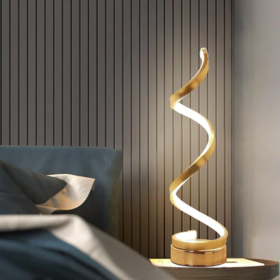 HOCC Spiral LED Modern Table Lamp Golden